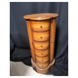 Wood Jewelry Armoire with Mirror