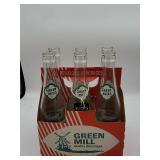 Green Mill Soda Bottles With Original Carrier