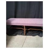 Upholstered Bench With Wooden Legs