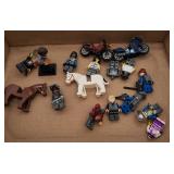 LEGO Minifigures with Horses and Motorcycles