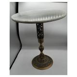 Marble Top Table with Brass Base