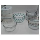 Glass Storage Bowls With Lids and Patterned Bowls