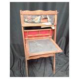 Folding Wooden School Desk with Bird Print