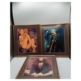 Three Framed Art Prints with One Signed