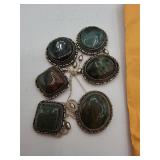 Moss Agate Jewelry with Large Stones