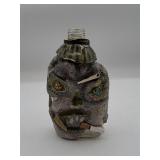 Hatton Pattrick Mixed Media Face Bottle Sculpture