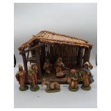 Nativity Scene With Figures and Stable