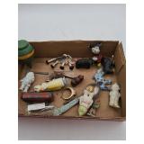 Box with Bisque Figures Metal Toys Ring