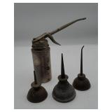 Plews Oil Can With Three Metal Oilers
