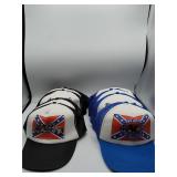 Confederate Flag Trucker Hats Motorcycle and Eagle