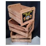 Sunny Slope Brand Peach Crates with Labels