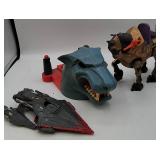 He-Man Toys with Panthor Head, Jet, and Steed