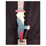 Collections Etc Uncle Sam Wood Figure