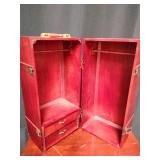 Wooden Doll Trunk with Drawers and Hanging Rods