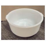Glasbake White Milk Glass Mixing Bowl Sunbeam Vint