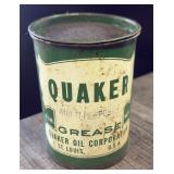 Quaker Oil Grease Tin Vintage