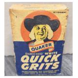 Quaker Quick Grits Sealed Box w/ Contents Vintage