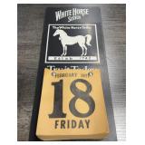 White Horse Scotch Whiskey Tear-Off Calendar Vinta