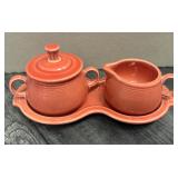 Fiesta Creamer & Sugar Set with Tray