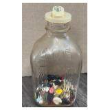 St Charles Glass Dairy Jar with Buttons