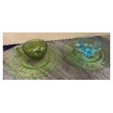 Depression Glass Vintage Cups & Saucers