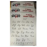 3 PACK School Smart 1' Ruling Chart Tablet