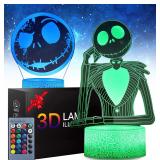 Pumpkin King Jack Skellington 3D Illusion Lamp