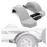 Set of 2 Single Axle Trailer Fenders w Steps 12'