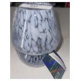 8' Blue Tortoise Glass Battery Mushroom Lamp