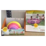 Sun Squad 3-Ring Pool & Rainbow Mist Sprinkler