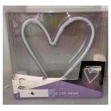 Acrylic LED Heart Neon