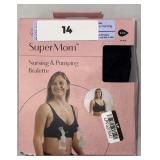 SuperMom Nursing & Pumping Bralette, S, Black