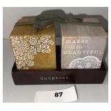 Daughter Gift Decor Wooden Blocks