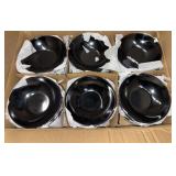 Carlisle Black Melamine Salad Bowl 6 inch- 72ct