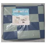 Pillowfort Twin Duvet, Blue Checkers