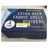 Fabric shelf dividers