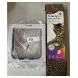At door and cat scratcher