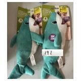 Flopping plush shark