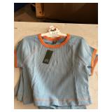 Blue crop tops