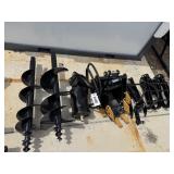 5 piece mini excavator attachment set. Auger