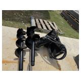 Mini skid steer hydraulic auger set with 2 bits.