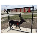 Steel deer silhouette target with swinging