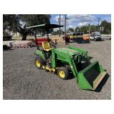 John Deere 2210 HST diesel tractor. 54' mower