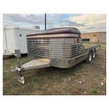 Closed front tilt car hauler. Information coming