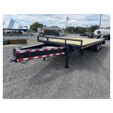 25' refurbished pintle hitch trailer. Tandem
