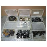 (7) Plastic Organizers w/Assorted Parts