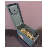 Assorted .45 Auto Cartridges in Metal Container