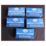 PPU 243 Winchester Cartridges, 100 Grain SP