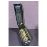 Assorted .22 Cartridges in Metal Ammo Container
