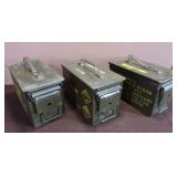 (3) Metal Ammo/Storage Containers